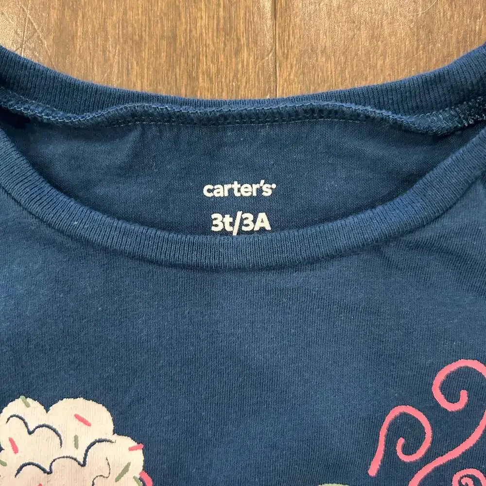 Carter's Girls' Love Club Long-Sleeve Graphic Tee - Blue 3T